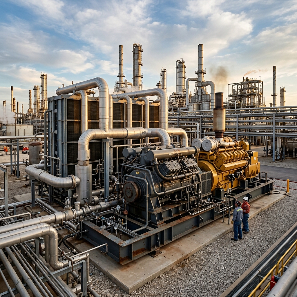 Refinery gas and reciprocating compressor package